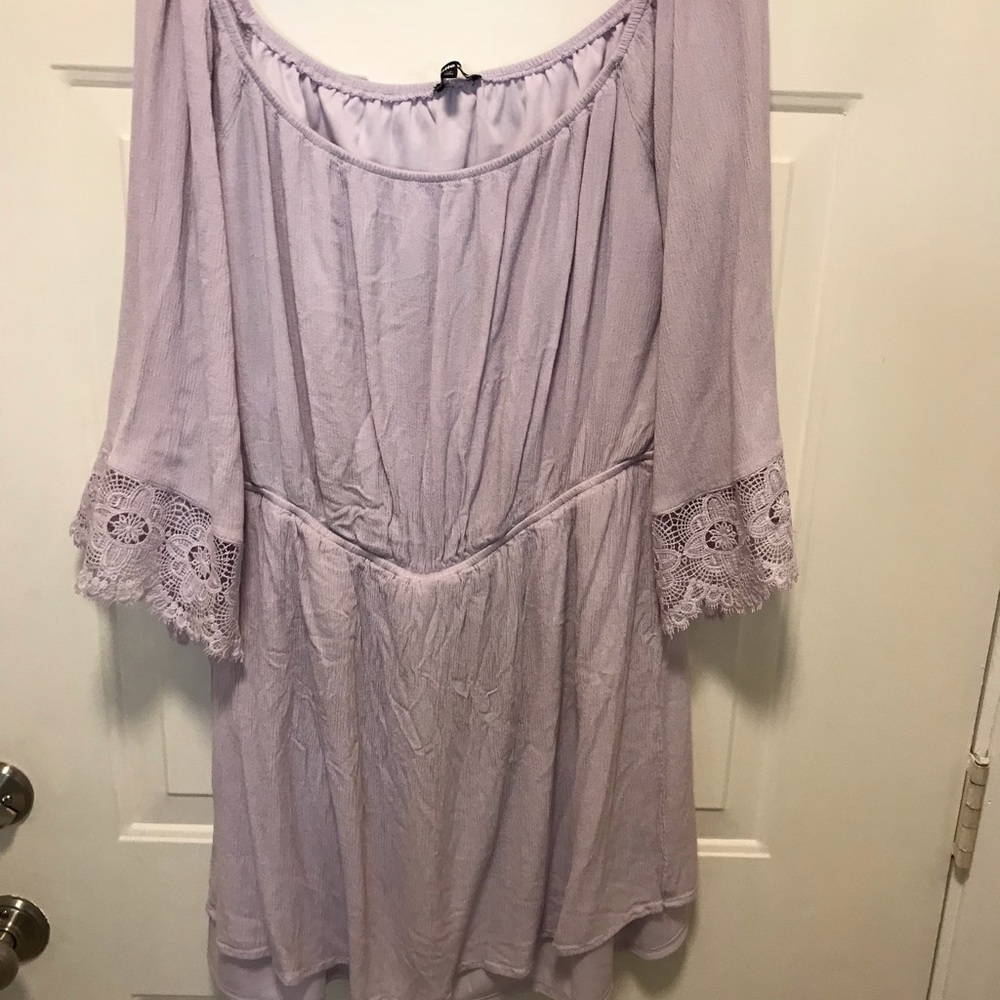 Off the shoulder lavender dress